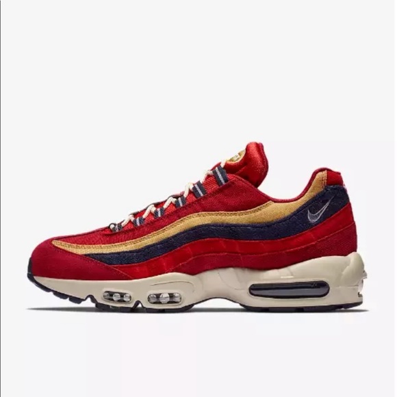New Nike Men's Air Max 95 Premium Shoes Men red - Picture 4 of 8